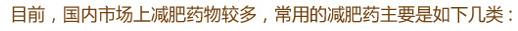 常用減肥藥介紹